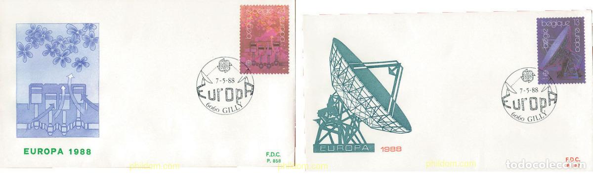Sellos: 23006 MNH BELGICA 1988 EUROPA CEPT. TRANSPORTE Y MEDIOS DE COMUNICACION