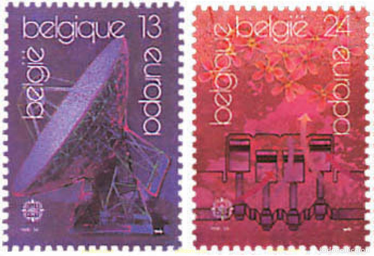 Sellos: 85943 MNH BELGICA 1988 EUROPA CEPT. TRANSPORTE Y MEDIOS DE COMUNICACION