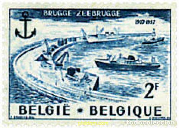 Francobolli: 199842 HINGED BELGICA 1957 50 ANIVERSARIO DEL PUERTO DE BRUJAS-ZEEBRUGES
