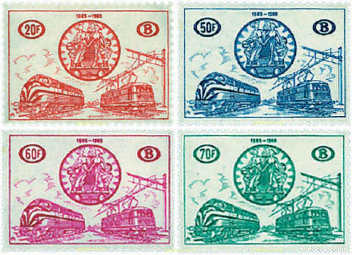 Sellos: 84137 MNH BELGICA 1960 75 ANIVERSARIO DE LA ASOCIACION INTERNACIONAL DE LOS FERROCARRILES