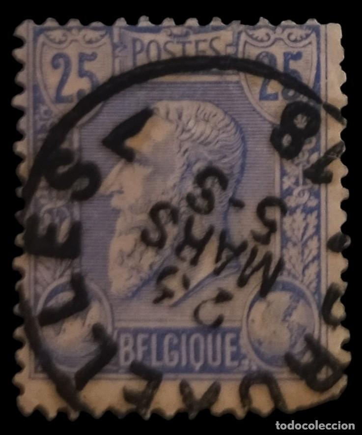 Sellos: B&Eacute;LGICA 1884 -1891 Leopoldo II. USADO.