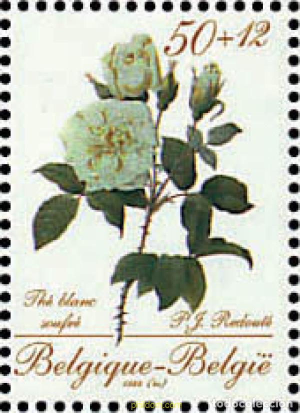 Sellos: 22800 MNH BELGICA 1988 PROMOCION DE LA FILATELIA. ROSAS DE PIERRE-JOSEPH REDOUT&Eacute;
