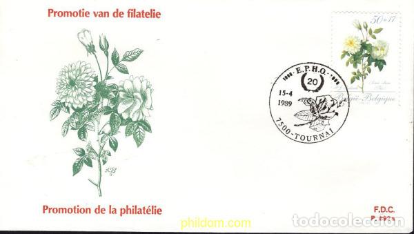 Sellos: 673494 MNH BELGICA 1989 PROMOCION DE LA FILATELIA. ROSAS DE PIERRE-JOSEPH REDOUT&Eacute;