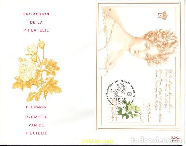 Sellos: 394293 MNH BELGICA 1988 PROMOCION DE LA FILATELIA. ROSAS DE PIERRE-JOSEPH REDOUT&Eacute;