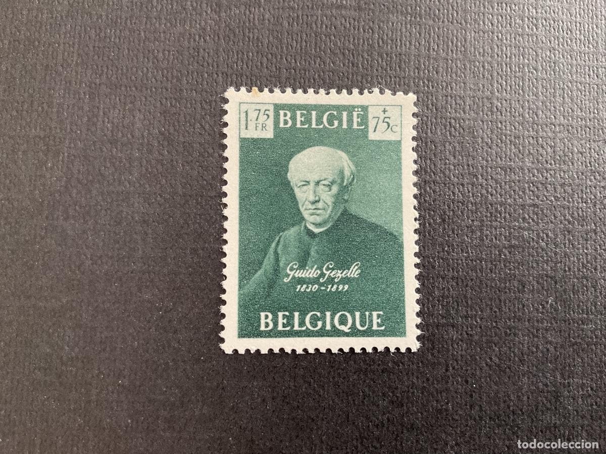Sellos: BELGICA N&ordm; YVERT 813** A&Ntilde;O 1949. 100 ANIVERSARIO DEL POETA G.GEZELLE.PEQUE&Ntilde;O PUNTO OXIDO