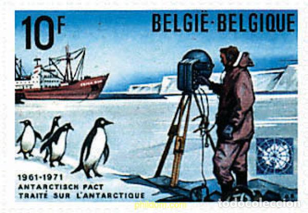 Sellos: 84183 MNH BELGICA 1971 TRATADO SOBRE LA ANTARTIDA