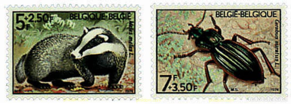 Sellos: 339485 HINGED BELGICA 1974 FAUNA Y FLORA