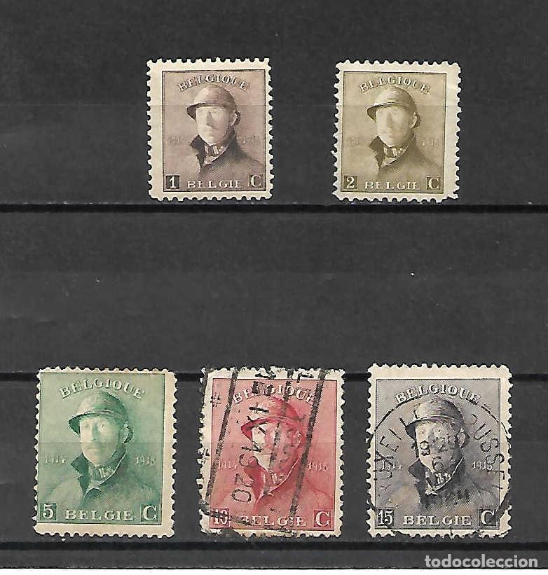 Sellos: Alberto I, rey de B&eacute;lgica . sellos a&ntilde;os 1919/20