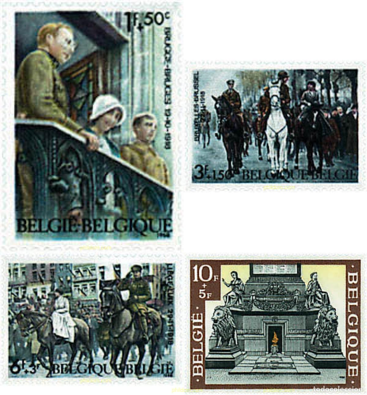 Sellos: 84329 MNH BELGICA 1968 50 ANIVERSARIO DEL ARMISTICIO DE 1918