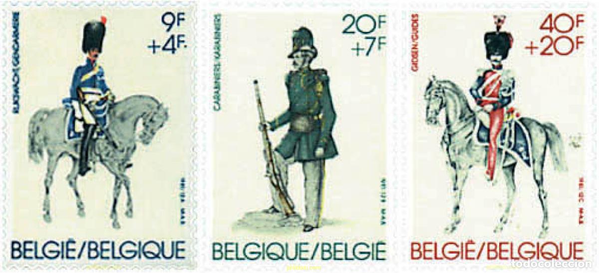 Sellos: 85197 MNH BELGICA 1981 PRO SOLIDARIDAD. 150 ANIVERSARIO DE LA GENDARMERIA, DE LOS CARABINEROS Y LOS