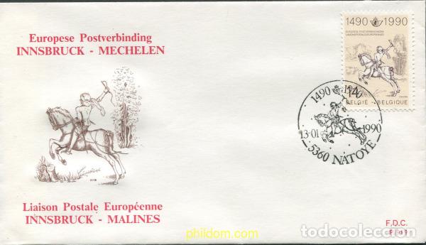 Sellos: 557892 MNH BELGICA 1990 500 ANIVERSARIO DEL PRIMER ENLACE POSTAL INNSBRUCK-MALINES
