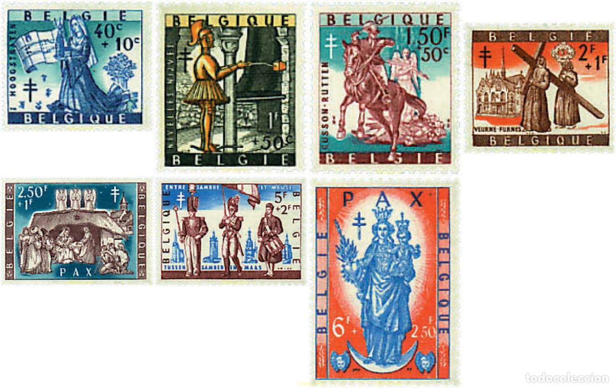 Sellos: 291063 HINGED BELGICA 1958 ANTITUBERCULOSIS. LEYENDAS Y COSTUMBRES