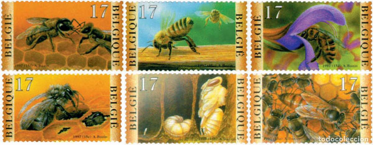 Sellos: 87803 MNH BELGICA 1997 ABEJAS Y APICULTURA. APIMONDIA