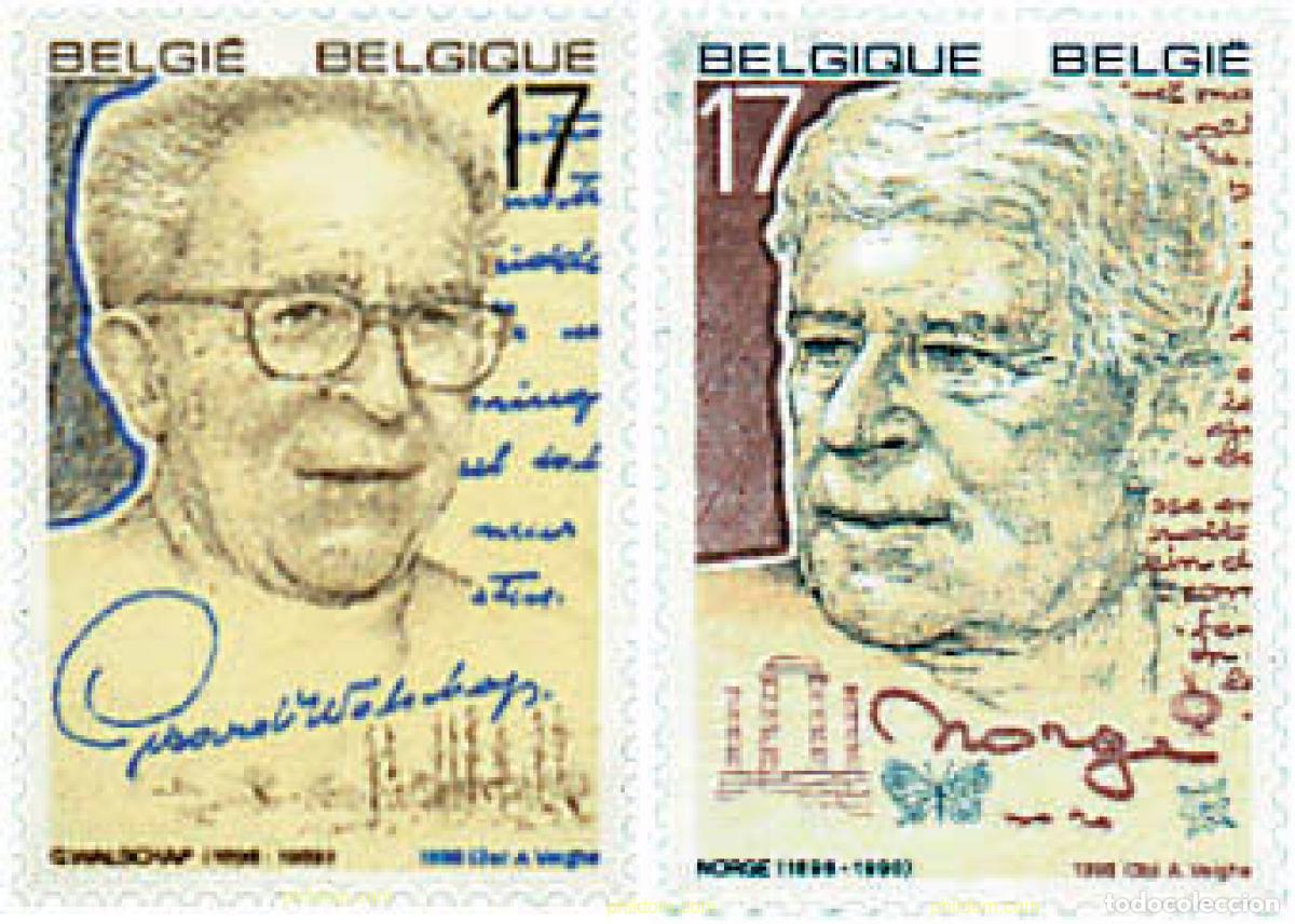 Sellos: 86121 MNH BELGICA 1998 CENTENARIO DEL NACIMIENTO DE LITERATOS