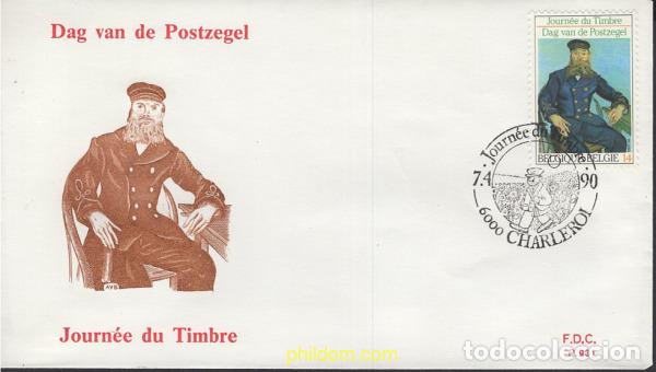 Sellos: 407413 MNH BELGICA 1990 DIA DEL SELLO