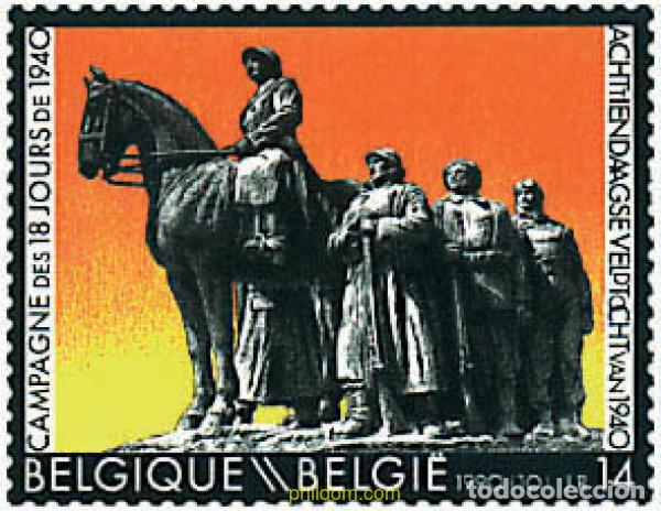 Sellos: 86034 MNH BELGICA 1990 50 ANIVERSARIO DE LA CAMPA&Ntilde;A DE LOS 18 DIAS DE 1940