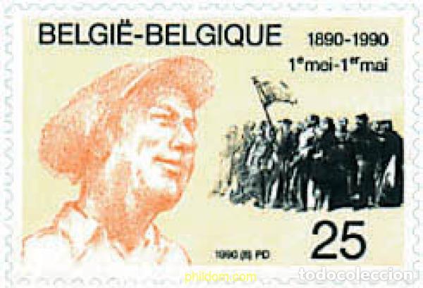 Sellos: 85087 MNH BELGICA 1990 CENTENARIO DEL PRIMERO DE MAYO