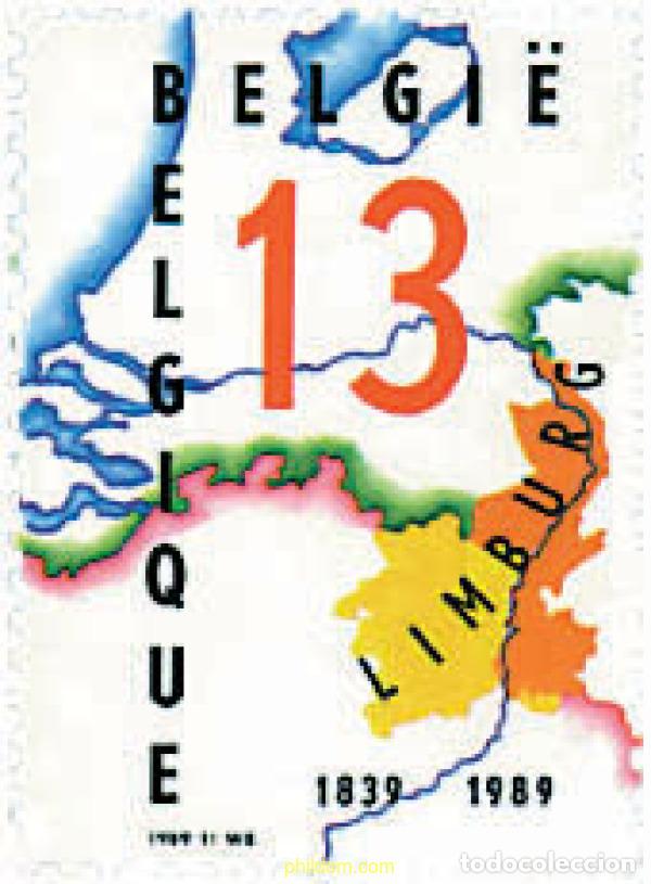 Sellos: 84935 MNH BELGICA 1989 150 ANIVERSARIO DEL REPARTO DEL LIMBURGO ENTRE BELGICA Y LOS PAISES BAJOS