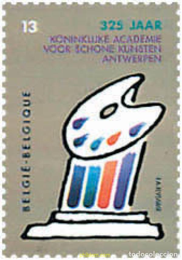 Sellos: 84931 MNH BELGICA 1989 325 ANIVERSARIO DE LA REAL ACADEMIA DE BELLAS ARTES DE AMBERES
