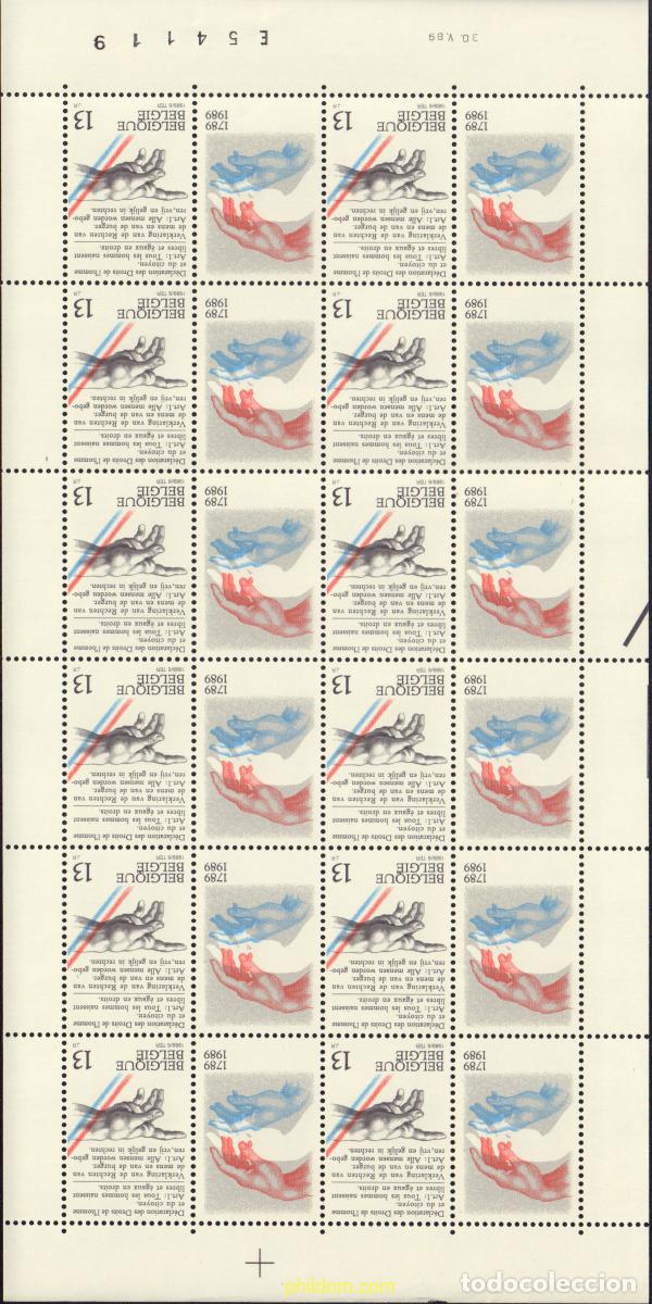 Selos: 111732 MNH BELGICA 1989 BICENTENARIO DE LA DECLARACION DE LOS DERECHOS HUMANOS