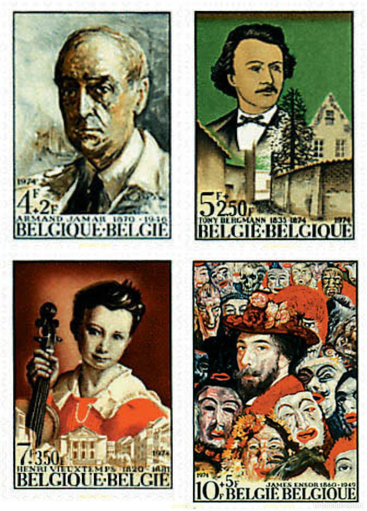 Sellos: 84778 MNH BELGICA 1974 PRO OBRAS CULTURALES. PERSONAJES