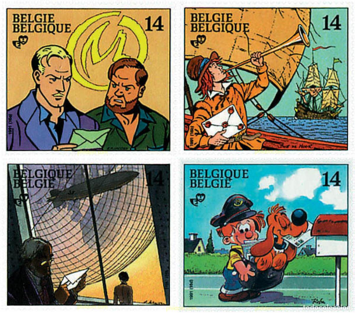 Sellos: 86059 MNH BELGICA 1991 FILATELIA DE LA JUVENTUD. PERSONAJES DEL COMIC