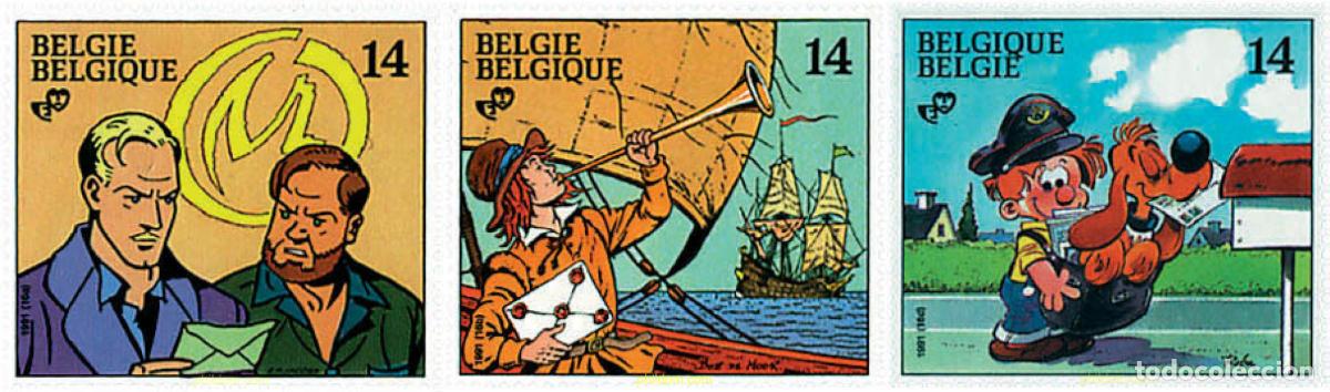 Sellos: 600907 MNH BELGICA 1991 FILATELIA DE LA JUVENTUD. PERSONAJES DEL COMIC