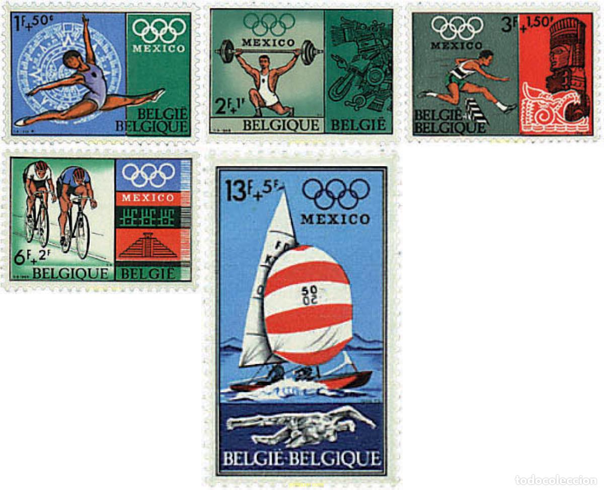 Sellos: 84317 MNH BELGICA 1968 19 JUEGOS OLIMPICOS VERANO MEXICO 1968