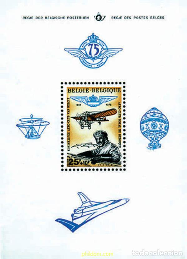 Sellos: 84905 MNH BELGICA 1976 75 ANIVERSARIO DEL REAL AERO-CLUB DE BELGICA