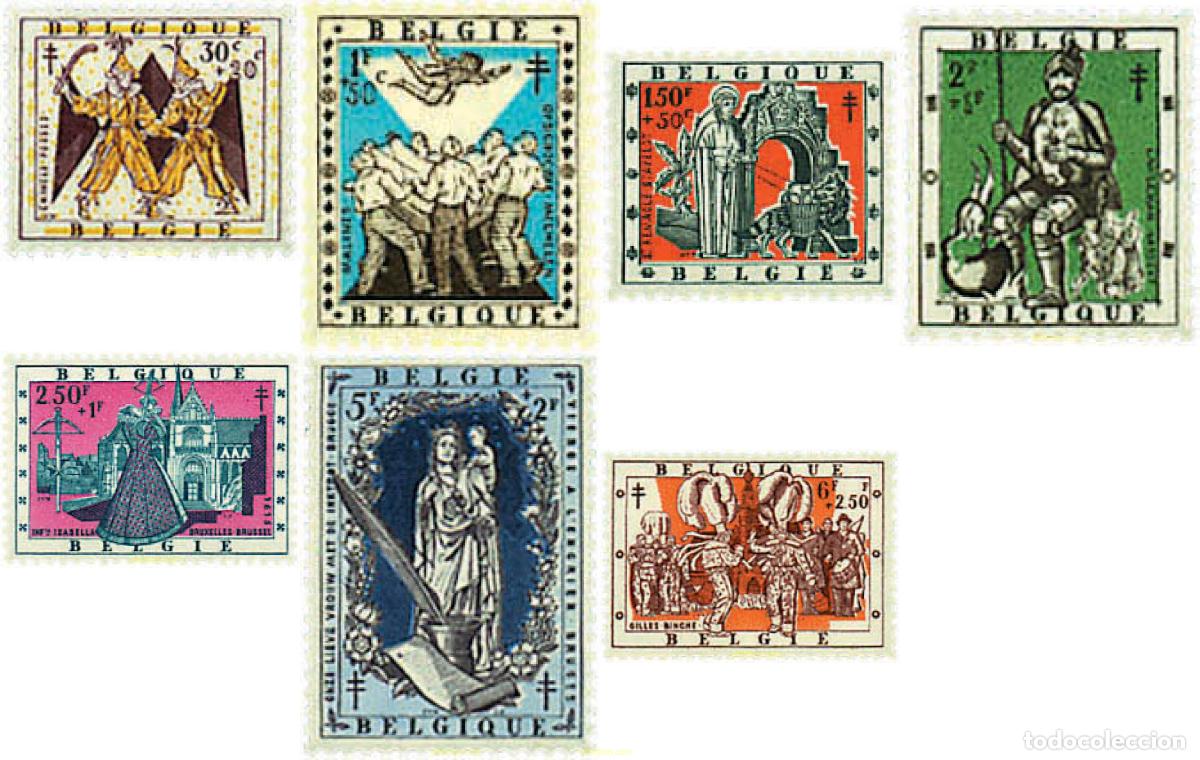 Sellos: 291059 MNH BELGICA 1957 ANTITUBERCULOSIS. LEYENDAS Y COSTUMBRES
