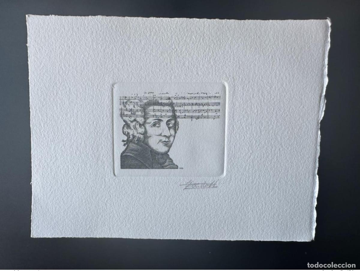 Sellos: B&eacute;lgica 1991 COB 2438 Prueba art&iacute;stica FDC Wolfgang Amadeus Mozart noir