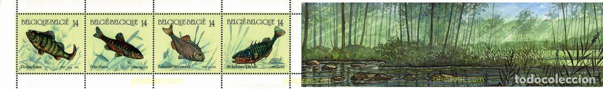 Sellos: 2330 MNH BELGICA 1990 PECES DE AGUA DULCE