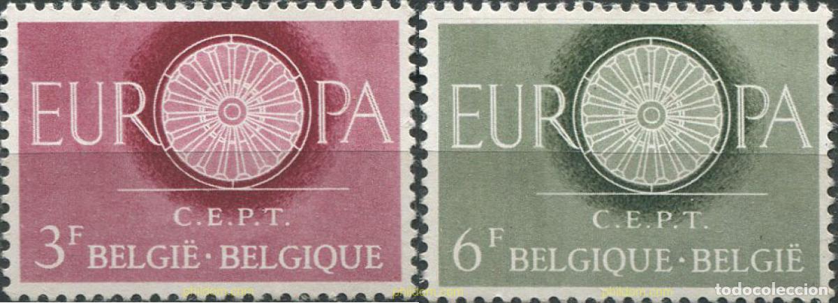 Sellos: 669709 HINGED BELGICA 1960 EUROPA CEPT. RUEDA CON 19 RADIOS