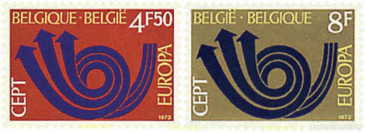 Sellos: 85928 MNH BELGICA 1973 EUROPA CEPT. CORNETA POSTAL
