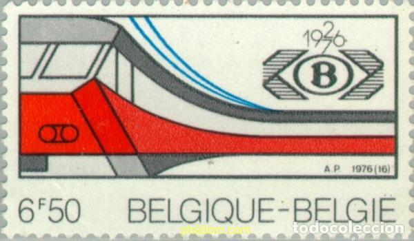 Sellos: 84502 MNH BELGICA 1976 50 ANIVERSARIO DE LA SOCIEDAD NACIONAL DE LOS FERROCARRILES BELGAS