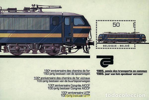 Sellos: 85343 MNH BELGICA 1985 A&Ntilde;O DEL TRANSPORTE PUBLICO
