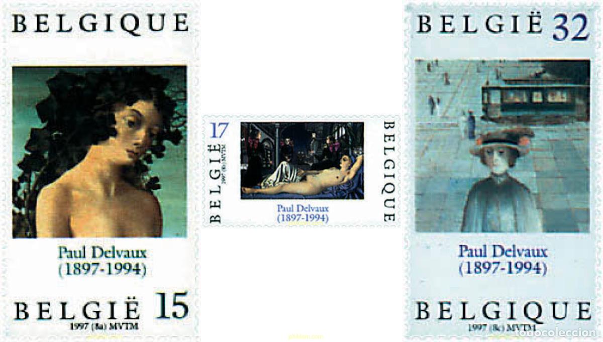 Sellos: 86113 MNH BELGICA 1997 CENTENARIO DEL NACIMIENTO DE PAUL DELVAUX