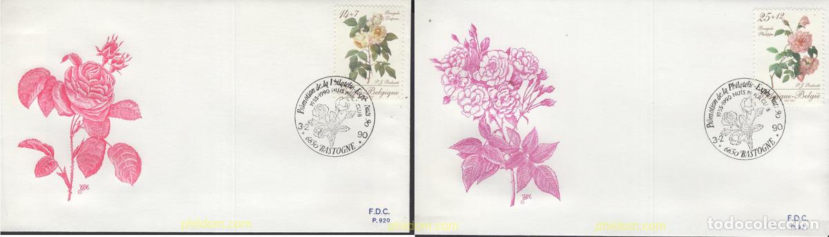Sellos: 394162 MNH BELGICA 1990 PROMOCION DE LA FILATELIA. ROSAS DE PIERRE-JOSEPH REDOUT&Eacute;