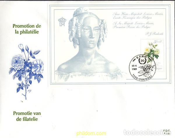 Sellos: 394295 MNH BELGICA 1989 PROMOCION DE LA FILATELIA. ROSAS DE PIERRE-JOSEPH REDOUT&Eacute;