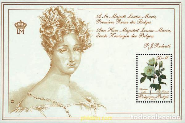 Sellos: 99669 MNH BELGICA 1988 PROMOCION DE LA FILATELIA. ROSAS DE PIERRE-JOSEPH REDOUT&Eacute;