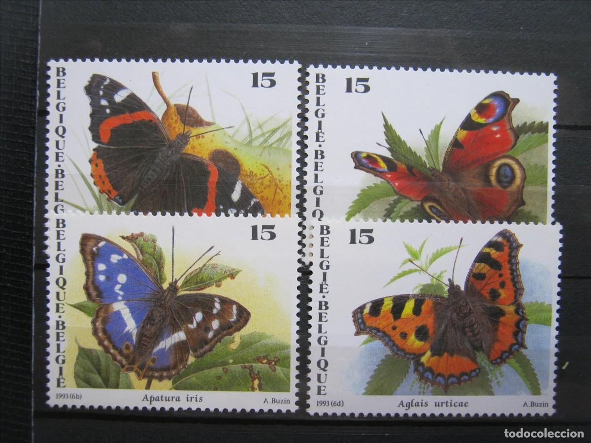 Sellos: B&Eacute;LGICA 1993 MARIPOSAS SERIE YVERT 2503/2506 MNH** SIN CHARNELA LUJO.