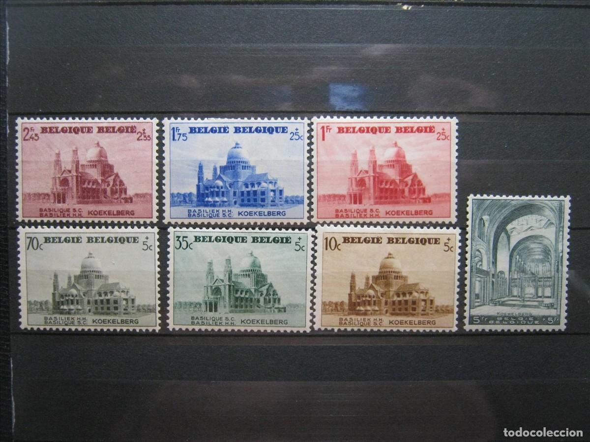 Sellos: B&Eacute;LGICA 1938 SERIE YVERT 471/477 MH* LUJO.