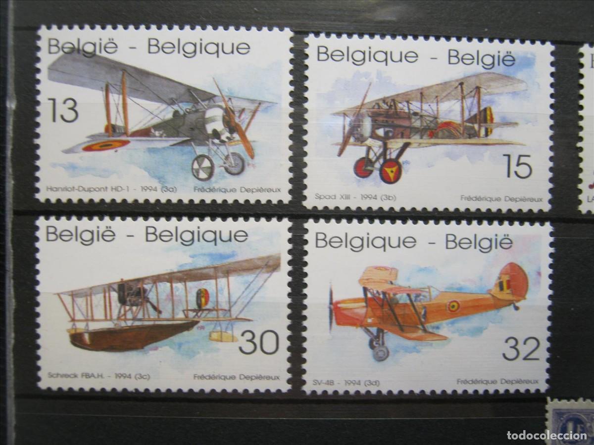 Sellos: B&Eacute;LGICA 1994 AVIONES SERIE YVERT 2540/2543 MNH** SIN CHARNELA LUJO.