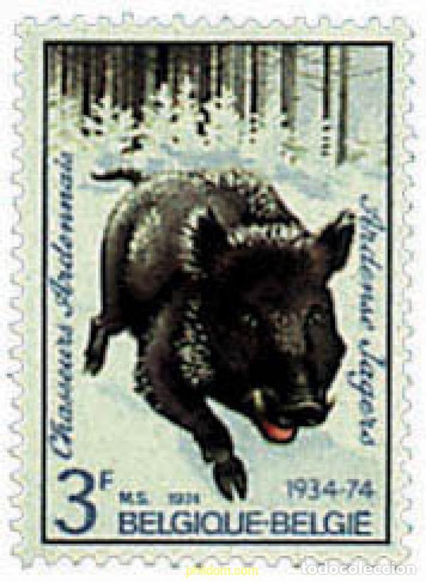 Sellos: 84476 MNH BELGICA 1974 40 ANIVERSARIO DE LA ENTREGA DE LA BANDERA A LOS REGIMIENTOS DE CAZADORES DE
