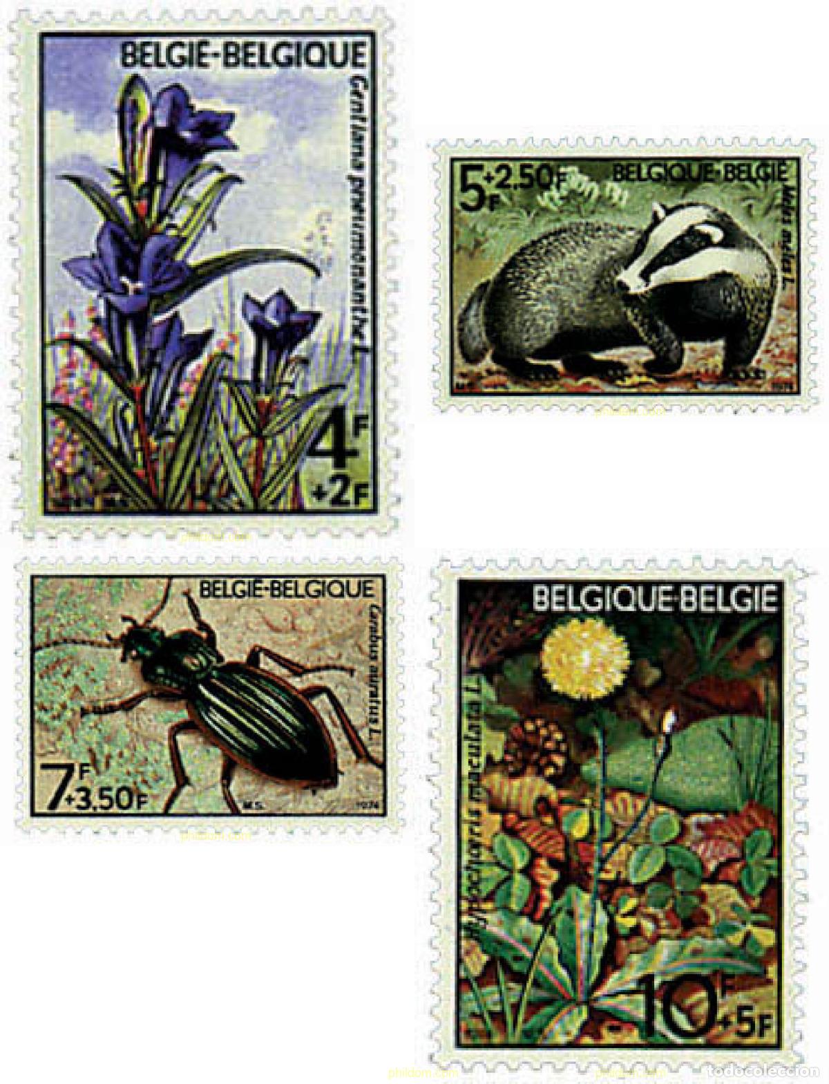 Sellos: 97122 MNH BELGICA 1974 FAUNA Y FLORA