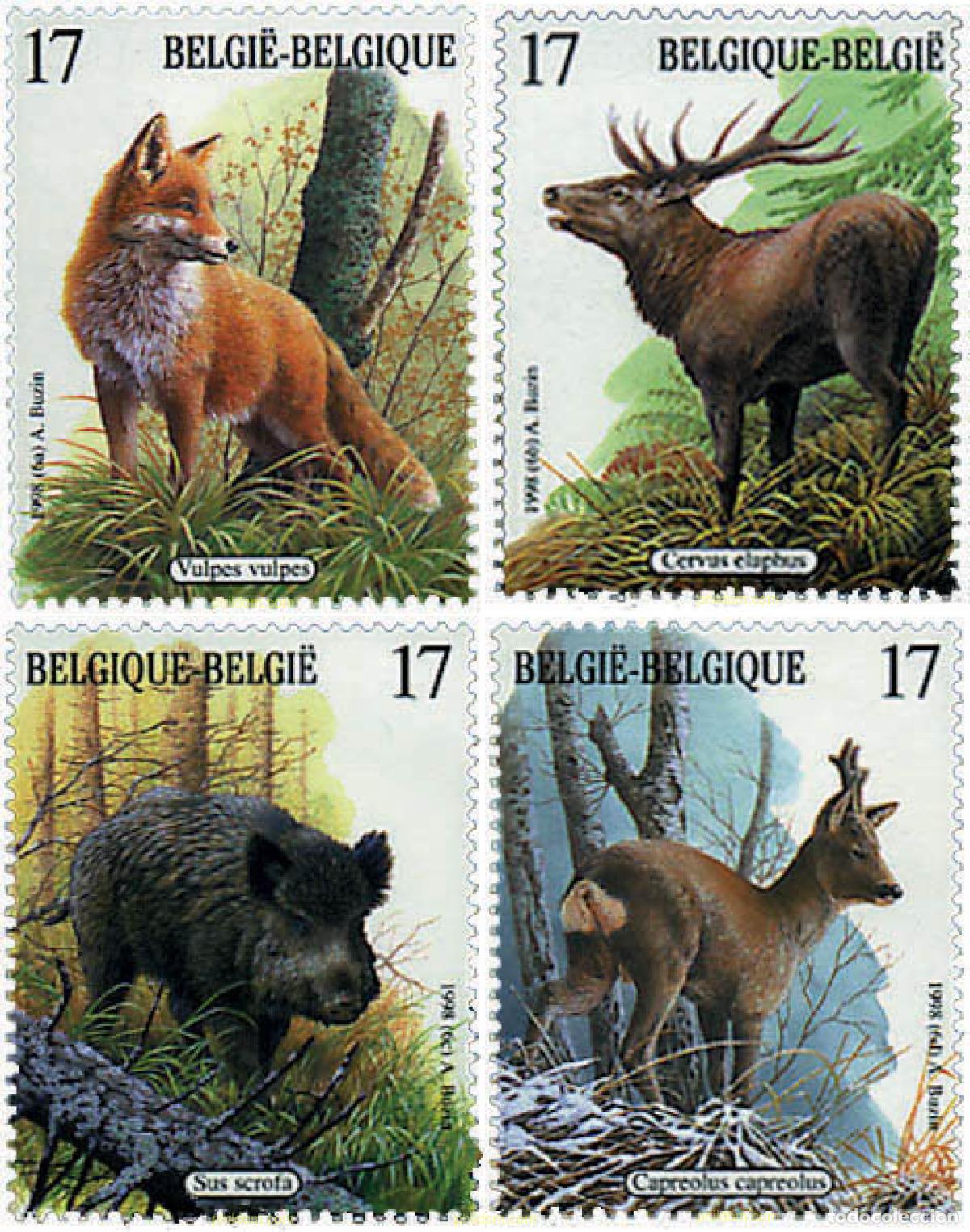 Sellos: 85349 MNH BELGICA 1998 MAMIFEROS DE LAS ARDENAS