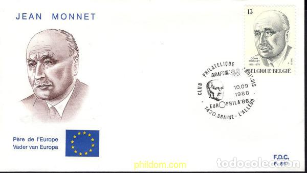 Sellos: 405553 MNH BELGICA 1988 CENTENARIO DEL NACIMIENTO DE JEAN MONNET