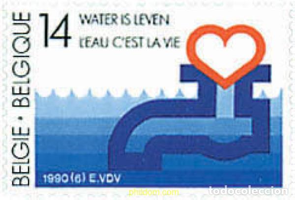 Selos: 85085 MNH BELGICA 1990 75 ANIVERSARIO DE LA SOCIEDAD NACIONAL DE DISTRIBUCION DE AGUA