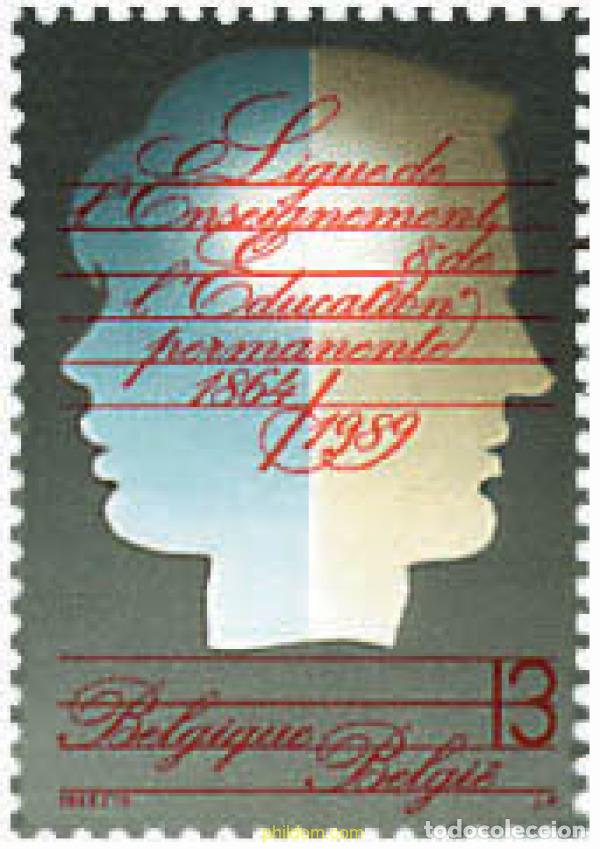 Sellos: 84934 MNH BELGICA 1989 125 ANIVERSARIO DE LA LIGA DE LA ENSE&Ntilde;ANZA Y DE EDUCACION PERMANENTE