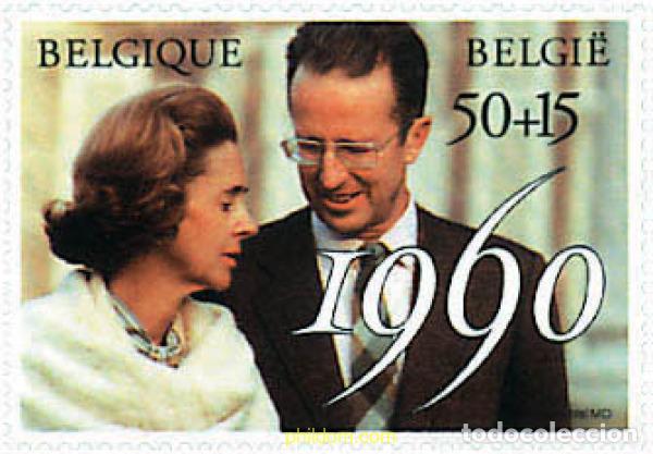 Sellos: 85172 MNH BELGICA 1990 30 ANIVERSARIO DE LA BODA REAL